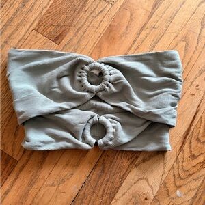 Olive Twist Ring Strapless Crop Top